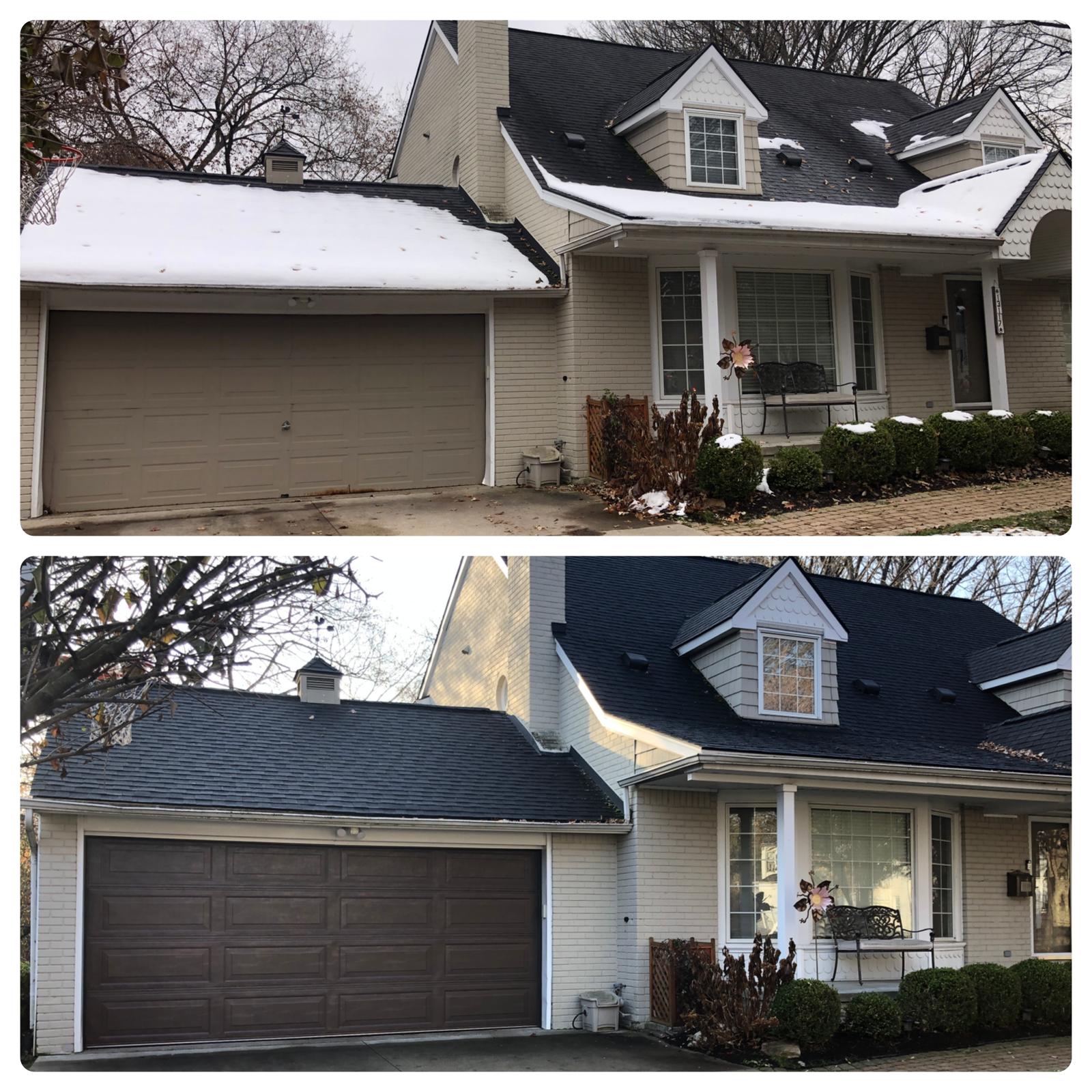 Residential garage door installation